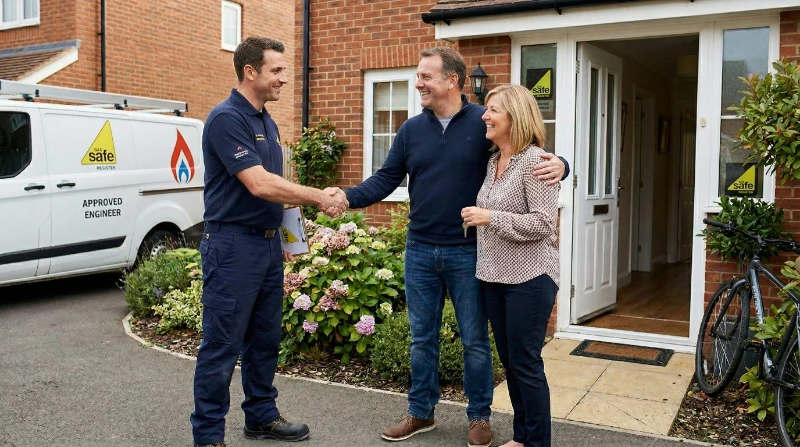 Gas Safe Engineer performing domestic maintenance